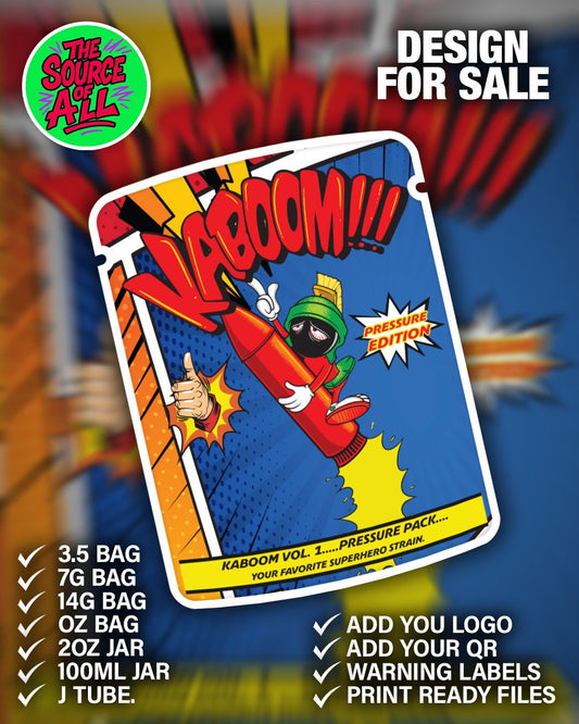 Custom Printed 3.5g Baggies – Design G